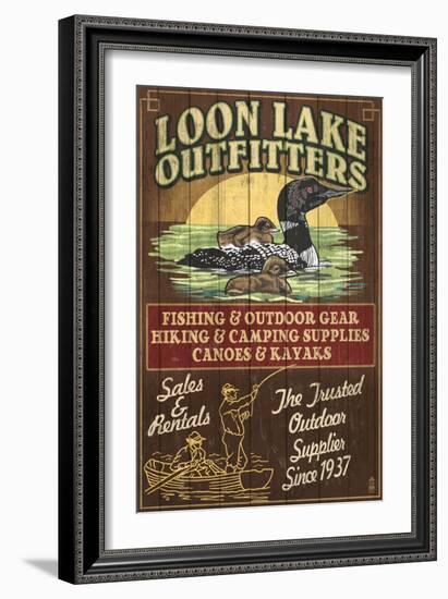 Loon Outfitters - Vintage Sign-Lantern Press-Framed Art Print