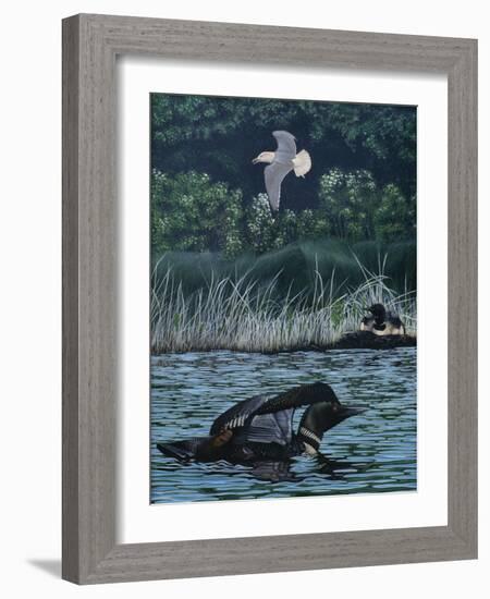 Loon Threat-Rusty Frentner-Framed Giclee Print