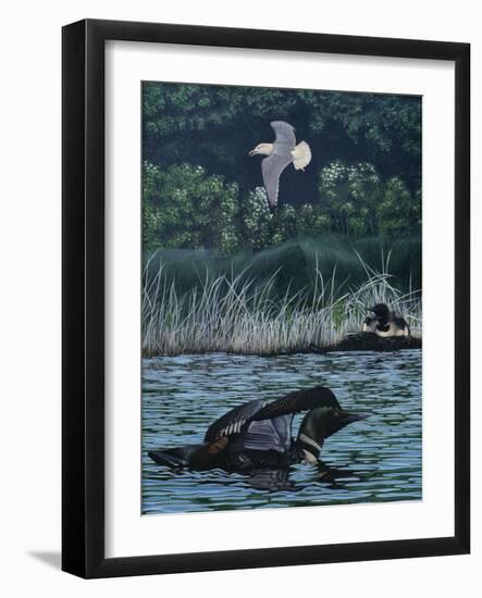 Loon Threat-Rusty Frentner-Framed Giclee Print