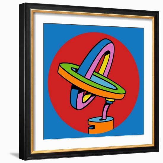 Loop Duo Circle-Howie Green-Framed Giclee Print