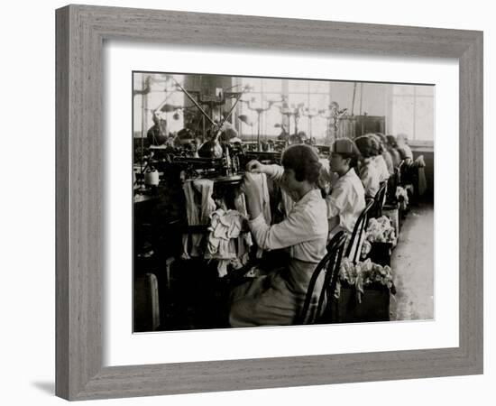 Looping Stockings-Lewis Wickes Hine-Framed Photo