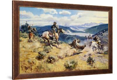 32" x 48" Loops and Swift Horses Are Surer than Lead by Charles Marion Russel 