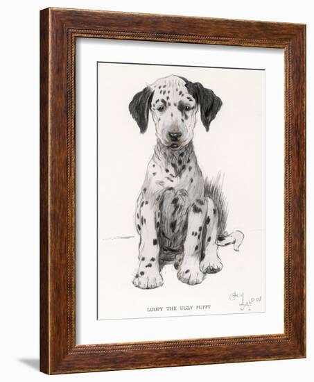 Loopy the Ugly Puppy-Cecil Aldin-Framed Photographic Print