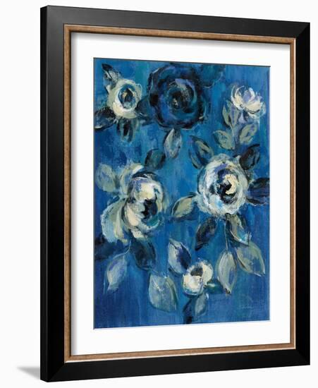 Loose Flowers on Blue I-Silvia Vassileva-Framed Art Print