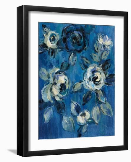 Loose Flowers on Blue I-Silvia Vassileva-Framed Art Print