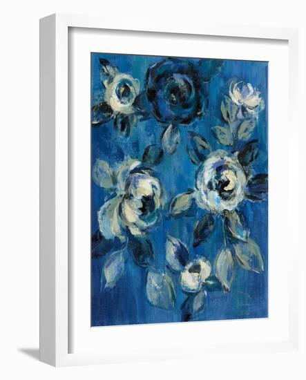 Loose Flowers on Blue I-Silvia Vassileva-Framed Art Print