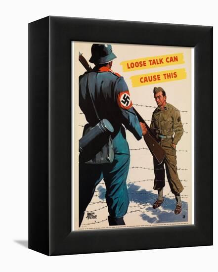 Loose Talk Can Cause This, 1942-Adolph Treidler-Framed Premier Image Canvas