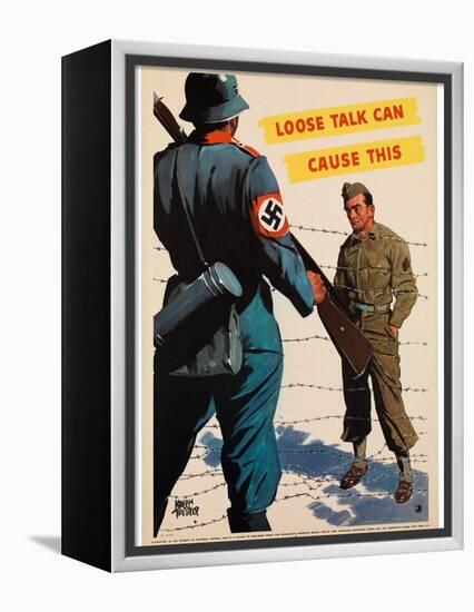 Loose Talk Can Cause This, 1942-Adolph Treidler-Framed Premier Image Canvas