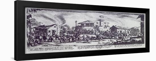 Looting of Village During War of Monferrato-Jacques Callot-Framed Giclee Print