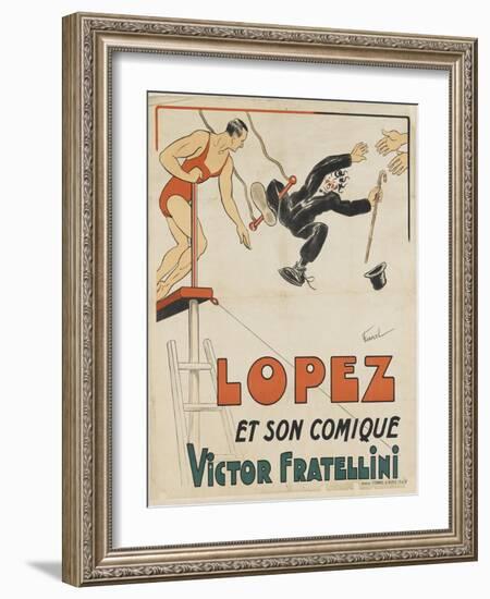 Lopez et son comique Victor Fratellini-null-Framed Giclee Print