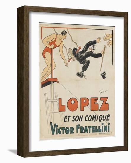 Lopez et son comique Victor Fratellini-null-Framed Giclee Print