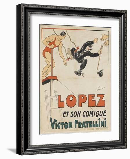 Lopez et son comique Victor Fratellini-null-Framed Giclee Print