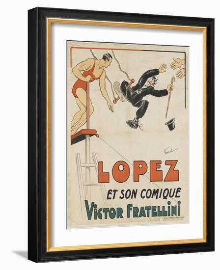 Lopez et son comique Victor Fratellini-null-Framed Giclee Print