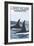 Lopez Island, WA - Orca Fins-Lantern Press-Framed Art Print