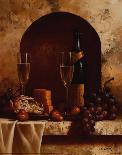 Wine Bottle, Grapes and Walnuts-Loran Speck-Framed Art Print