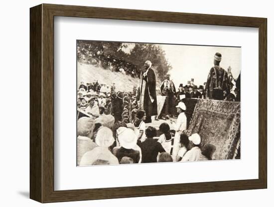 Lord Balfour speaking at the Hebrew University, Jerusalem, Palestine, 1927-Topical Press Agency-Framed Photographic Print