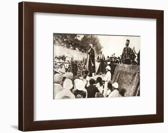 Lord Balfour speaking at the Hebrew University, Jerusalem, Palestine, 1927-Topical Press Agency-Framed Photographic Print