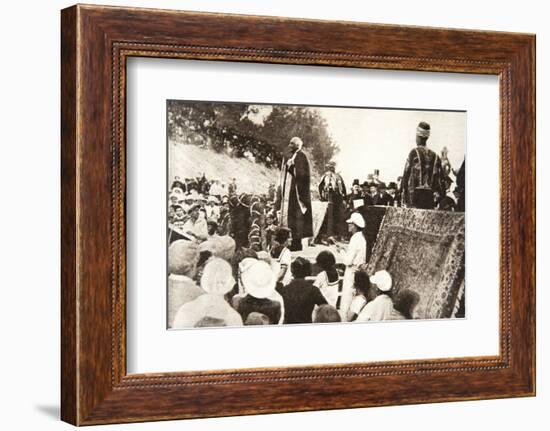 Lord Balfour speaking at the Hebrew University, Jerusalem, Palestine, 1927-Topical Press Agency-Framed Photographic Print