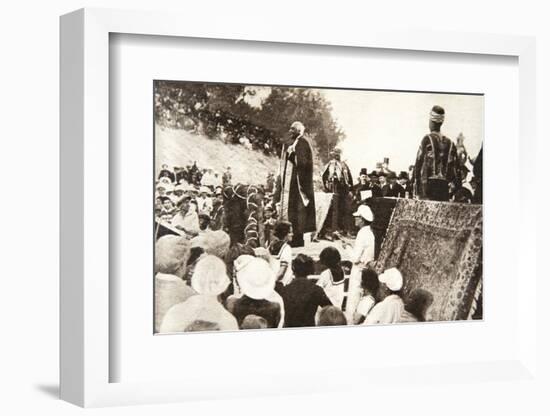 Lord Balfour speaking at the Hebrew University, Jerusalem, Palestine, 1927-Topical Press Agency-Framed Photographic Print