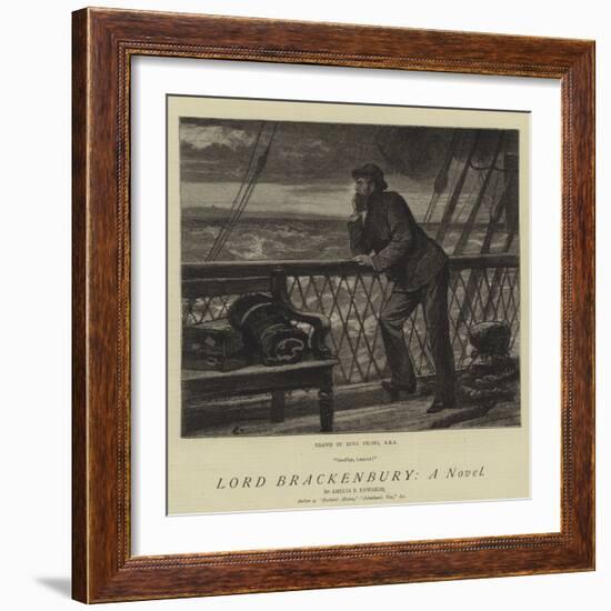 Lord Brackenbury, a Novel-Sir Samuel Luke Fildes-Framed Giclee Print