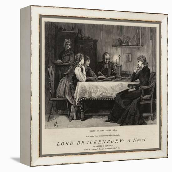 Lord Brackenbury, a Novel-Sir Samuel Luke Fildes-Framed Premier Image Canvas