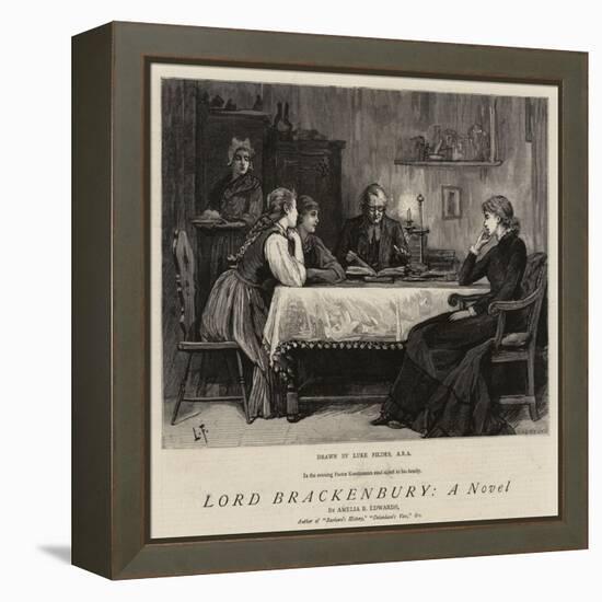 Lord Brackenbury, a Novel-Sir Samuel Luke Fildes-Framed Premier Image Canvas