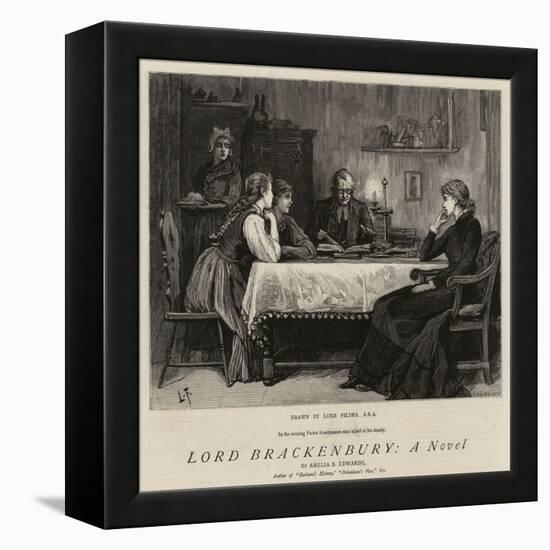 Lord Brackenbury, a Novel-Sir Samuel Luke Fildes-Framed Premier Image Canvas