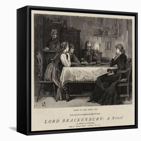 Lord Brackenbury, a Novel-Sir Samuel Luke Fildes-Framed Premier Image Canvas