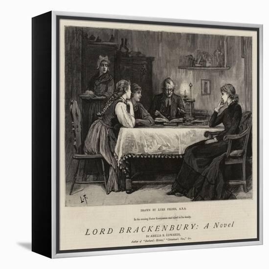 Lord Brackenbury, a Novel-Sir Samuel Luke Fildes-Framed Premier Image Canvas