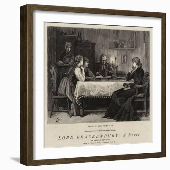 Lord Brackenbury, a Novel-Sir Samuel Luke Fildes-Framed Giclee Print