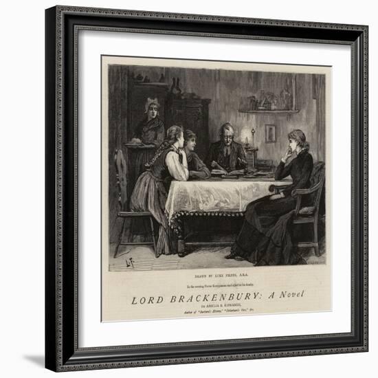 Lord Brackenbury, a Novel-Sir Samuel Luke Fildes-Framed Giclee Print