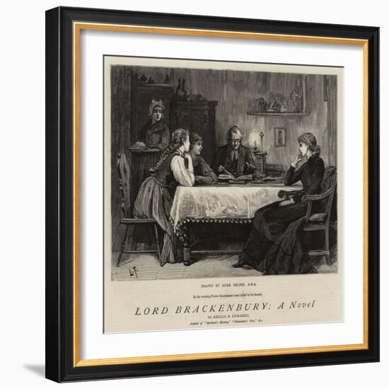 Lord Brackenbury, a Novel-Sir Samuel Luke Fildes-Framed Giclee Print