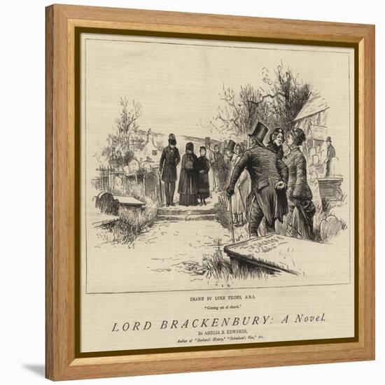 Lord Brackenbury, a Novel-Sir Samuel Luke Fildes-Framed Premier Image Canvas