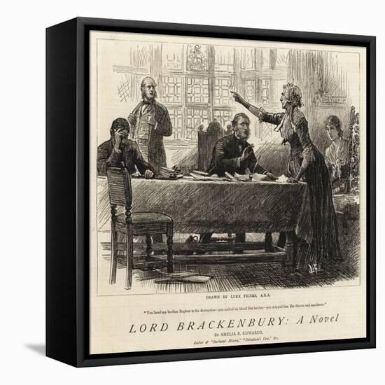 Lord Brackenbury, a Novel-Sir Samuel Luke Fildes-Framed Premier Image Canvas