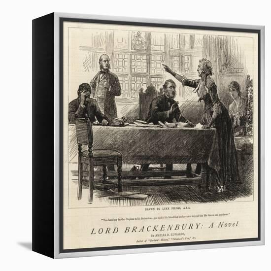 Lord Brackenbury, a Novel-Sir Samuel Luke Fildes-Framed Premier Image Canvas