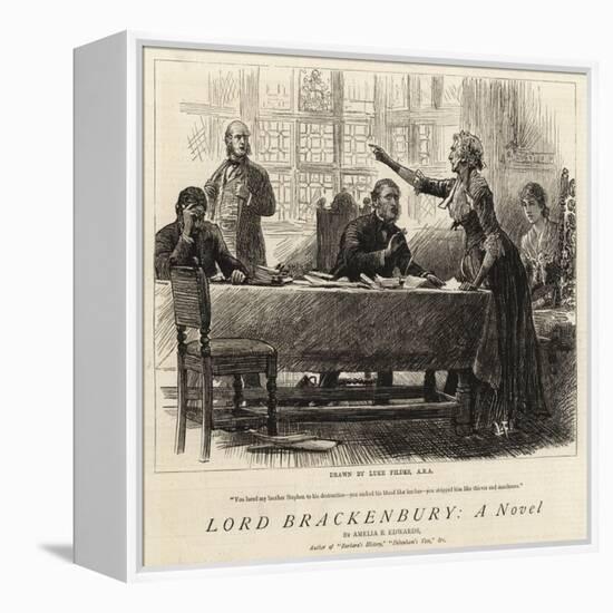 Lord Brackenbury, a Novel-Sir Samuel Luke Fildes-Framed Premier Image Canvas