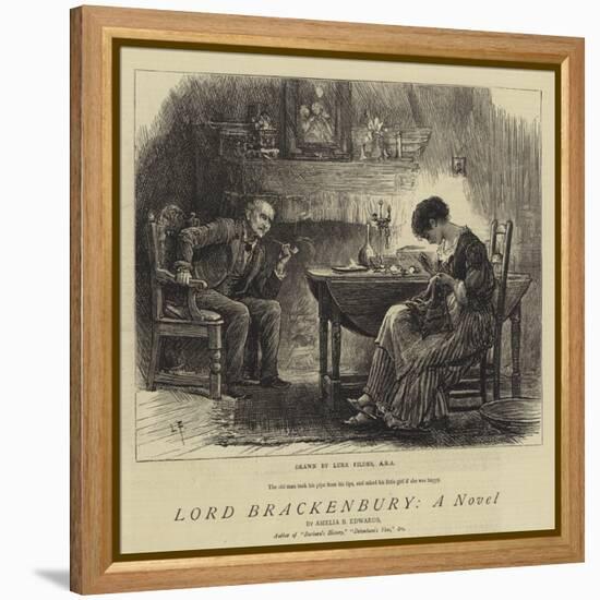 Lord Brackenbury, a Novel-Sir Samuel Luke Fildes-Framed Premier Image Canvas