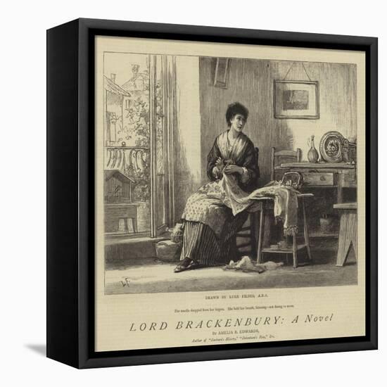 Lord Brackenbury, a Novel-Sir Samuel Luke Fildes-Framed Premier Image Canvas