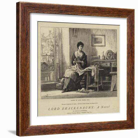 Lord Brackenbury, a Novel-Sir Samuel Luke Fildes-Framed Giclee Print