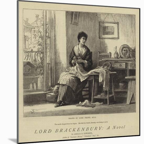 Lord Brackenbury, a Novel-Sir Samuel Luke Fildes-Mounted Giclee Print