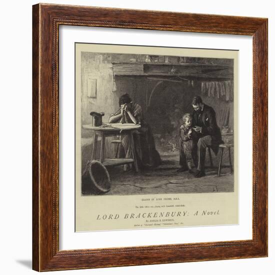 Lord Brackenbury, a Novel-Sir Samuel Luke Fildes-Framed Giclee Print