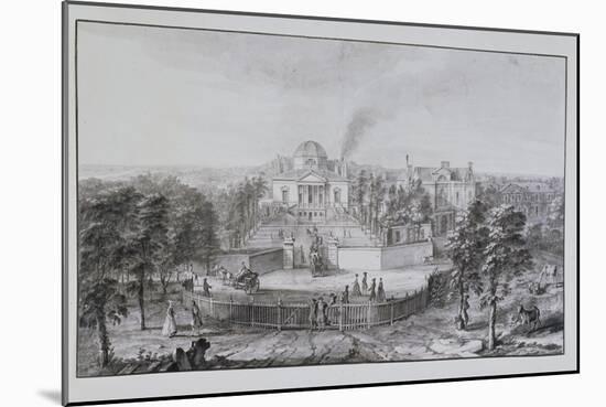 Lord Burlington's Chiswick Villa, from the South-East (Pen and Ink with Wash on Paper)-Jacques Rigaud-Mounted Giclee Print
