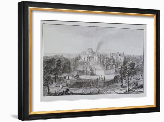 Lord Burlington's Chiswick Villa, from the South-East (Pen and Ink with Wash on Paper)-Jacques Rigaud-Framed Giclee Print