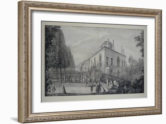 Lord Burlington's Neo-Palladian Villa at Chiswick and the Jacobean House (Pen and Ink with Wash on-Jacques Rigaud-Framed Giclee Print