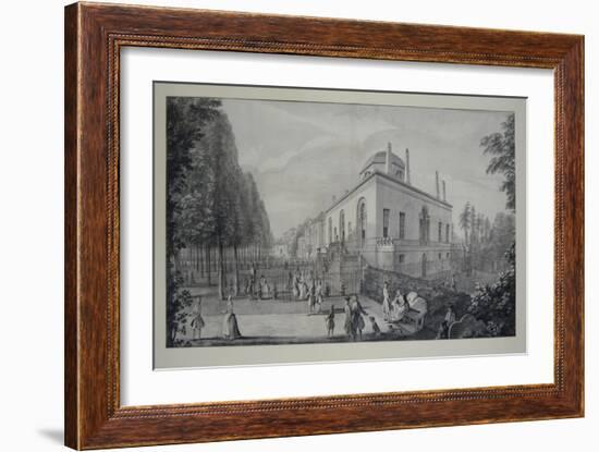 Lord Burlington's Neo-Palladian Villa at Chiswick and the Jacobean House (Pen and Ink with Wash on-Jacques Rigaud-Framed Giclee Print
