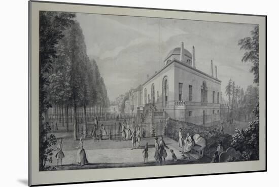 Lord Burlington's Neo-Palladian Villa at Chiswick and the Jacobean House (Pen and Ink with Wash on-Jacques Rigaud-Mounted Giclee Print