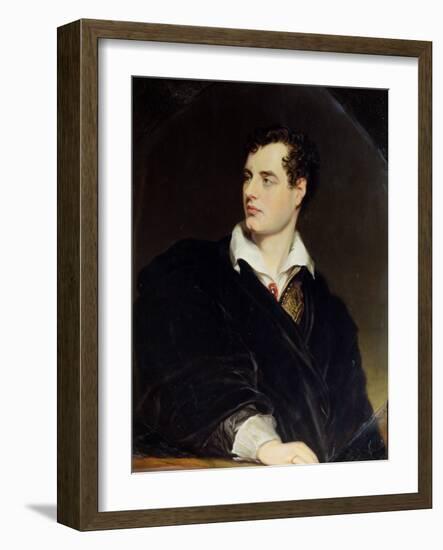 Lord Byron after a Portrait Painted by Thomas Phillips in 1814, 1844-William Essex-Framed Giclee Print