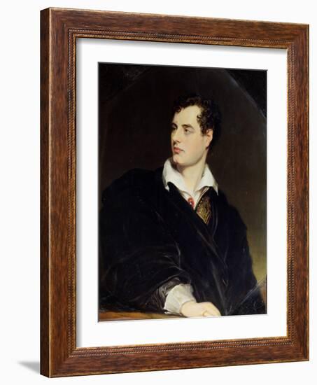 Lord Byron after a Portrait Painted by Thomas Phillips in 1814, 1844-William Essex-Framed Giclee Print