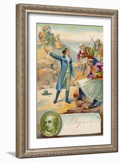 Lord Byron, English Poet-null-Framed Giclee Print