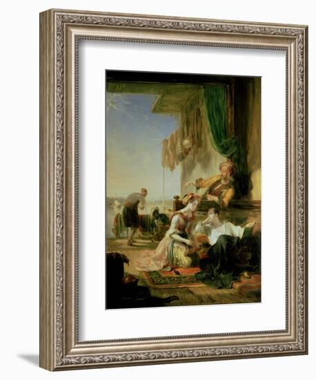 Lord Byron Reposing in the House of a Fisherman Having Swum the Hellespont-Sir William Allan-Framed Giclee Print